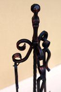Fireplace set 4 pieces Hand Crafted Hearth Accessories "Queen" Agrik, Steel