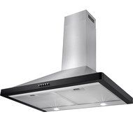 Perfetto Kitchen and Bath 30" Convertible Wall Mount Range Hood in Stainless Steel with Black Trim, LEDs and Push... N6