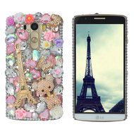 Spritech(TM) Bling Hard Clear Phone Case For LG spirit h440 C70/LG Escape 2/LG Logos,3D Handmade Yellow Silver... N8
