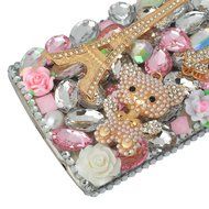 Spritech(TM) Bling Hard Clear Phone Case For LG spirit h440 C70/LG Escape 2/LG Logos,3D Handmade Yellow Silver... N10