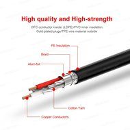 AUSDOM 3.5mm Premium Auxiliary Audio Cable Male to Male for All 3.5mm-Enables Devices,iPhones,iPads,iPods,Car... N3