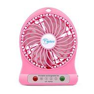 YL-VV@ Taidea UF-TDF02 Mini Portable Mute USB 18650 Rechargeable Battery Fan PC USB Cooler Table Fan with LED... N7