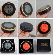 Incubator Thermometer Hygrometer with Hi/Low Memory and Touch Checking Button 2pcs Gold/Pack.Mieo (Gold2) N4