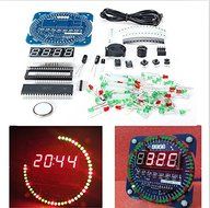 51 Rotating LED Unassembled Electronic Clock Kit DIY Hobby Electronic Kit for Challenge Learning Skill, IQ Development... N5