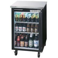 Beverage Air BB24G-1-B Standard Depth Glass Door Back Bar Cooler in Black
