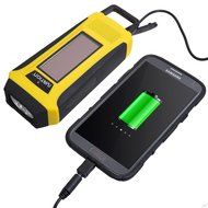 Ivation Solar &amp; Hand Crank AM/FM/NOAA WB Digital Dynamo Radio, Emergency Phone Charger w/ Cables, 3 LED Flashlight... N6