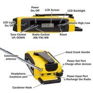 Ivation Solar &amp; Hand Crank AM/FM/NOAA WB Digital Dynamo Radio, Emergency Phone Charger w/ Cables, 3 LED Flashlight... N7