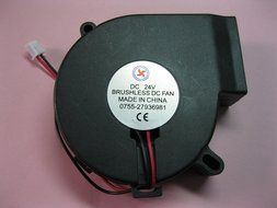 2 pcs Brushless DC Blower Fan 7525S 24V 2 Wires 75x75x25mm Sleeve-bearing Skywalking N2