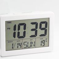 Surborder Shop Digital Alarm Clock Battery Operated with Large Display, Snooze - Travel Alarm Clock and Home Alarm... N15