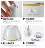 USB Powered, Mini Ultrasonic Humidifiers Cool Mist Humidifiers for Home Office Babyroom, 7 Colors Changing, USB...