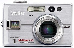 Vivitar VIVICAM-X30 10.0 MegaPixel Slim Camera with 3x Optical Zoom and 2.5 Inch TFT LCD N3