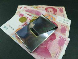 SZHOWORLD Stainless Steel Slim Money Clip Double Sided Credit Card Holder Wallet Clips N3