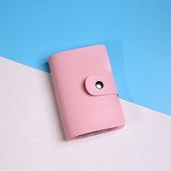 AutumnFall Fashion Leather Credit Card Holder Case Card Holder Wallet Business Card (Hot Pink) N19