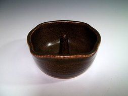 Brown Apple Baker Stoneware Ceramic Pottery