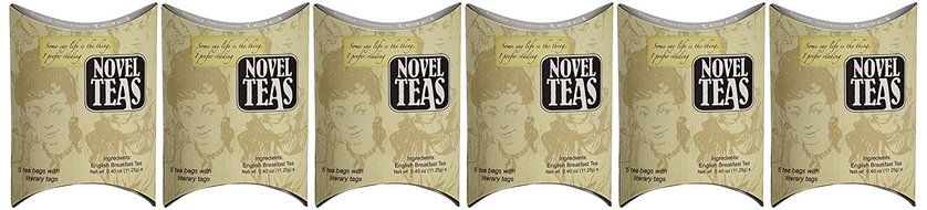 Bag Ladies Tea presents Novel Tea - Each pouch contains 5 teabags individually tagged with literary quotes, made...