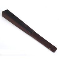 Men's Spun Silk Blank Hand Fan Calligraphy Writing Dancing Folding Fan Fancy Dress Accessory Black N6