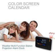 Rotating Projection Electronic Alarm Clock with Night Light,Colorful Background ,Snooze,Sleep Timer, Battery Backup... N5