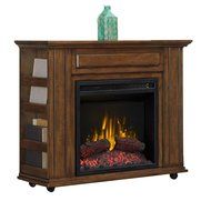 Denilib Rolling Transitional Library Fireplace N3