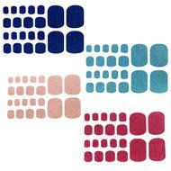 EVTECH(TM) 4 Style Colorful Toe Nail Sticker Full Nail Wrap Nail Decals Strips Gradient Nail Polish Strips Nail... N16