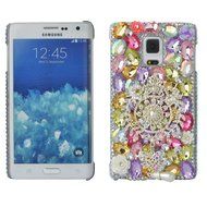 Spritech(TM) Bling Phone Case For Samsung Galaxy Note Edge,3D Handmade Silver Crystal White Flower Butterfly Accessary... N10