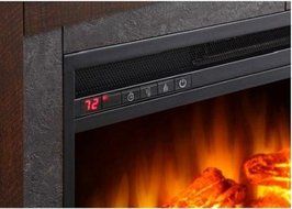 Electric Fireplace Media Entertainment Center with Side Storage Compartments N5