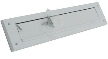 White letter box draught excluder with cover flap by seal n save N4