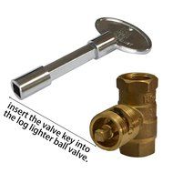 Onlyfire Products Handle Replacement Gas Valve Key for 1/4" and 5/16" Turn Ball Valve ,3",Chrome N4