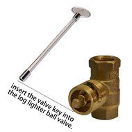 Onlyfire Products Handle Replacement Gas Valve Key for 1/4" and 5/16" Turn Ball Valve ,3",Chrome N6