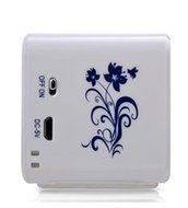 Blue and White Porcelain Card U Disk Mini Speaker Radio Audio Digital Display Alarm Clock Function N3