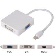 DOUBLETHREE 3 In 1 1080P Display Port DP to HDMI VGA DVI Adapter Converter Cable for MacBook N7