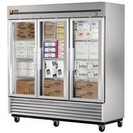 True T-72FG Reach In Freezer 78" 3 Section 3 Glass Doors