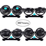 BeneU Double-headed Window Car Fan Cooler Vehicle 12V 360 Rotating Free Adjustment Dual Head Auto Powerful Quiet... N4