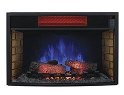 ClassicFlame 32II310GRA 32" Curved Infrared Quartz Fireplace Insert with Safer Plug