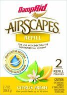 DampRid AS20FS Airscapes Dehumidifier Refill Pouches, Fresh Scent, 2-Pack