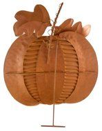 Glitter Jeweled Harvest Pumpkin Decoration - Stand Up - 14" X 16" N2