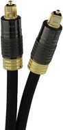 Black Squid TOSLINK Braided Fiber Optic JIS F05 Male to Male Audio Cable (6 Feet) N2