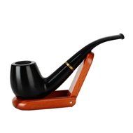 Scotte(TM) superior ebony tobacco pipe 9mm filter smoking pipe set in black box