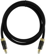 Black Squid TOSLINK Braided Fiber Optic JIS F05 Male to Male Audio Cable (6 Feet) N3