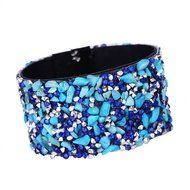 AutumnFall&reg; Women Bohemian Crystal Magnetic Clasp Bracelets Wrist Chains (Purple) N6