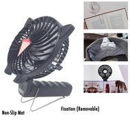 Portable USB Mini Fans with Umbrella Hanging and Metal Clip (Black) N17