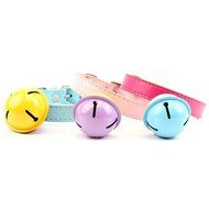 KAKA(TM) Pets Dog Cute Bell Metal Button PU Leather Colorful Dog Collar Green Neck:9.84" N4