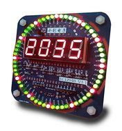 51 Rotating LED Unassembled Electronic Clock Kit DIY Hobby Electronic Kit for Challenge Learning Skill, IQ Development... N6