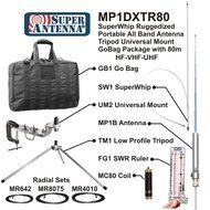 Super Antenna MP1DXTR80 HF SuperWhip Tripod All Band 80m MP1 Antenna with Clamp Mount and Go Bag ham radio amateur N6