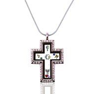 HotBuyKing TM: A Cross Locket With 5 Floating Charms