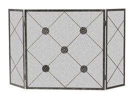 Panacea Products 15931 3-Panel Medallion Fireplace Screen