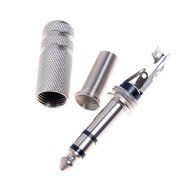 HTTX 1/4" 6.35mm Stereo Male Connector with Spring Strain Relief Plug Coax Audio Mic Solder Adapter (5-PACK) N3