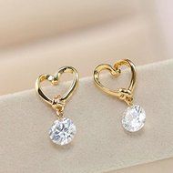 New Women Earring Silver Plated Ear Hook Rhinestone Earrings Fashion Jewelry N3