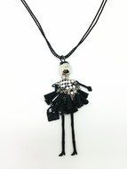 QTMY Cute Tassel Hsequins Long Necklace Jewelry Choker Collar Pendant Charm N2