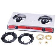 Giantex Stainless Steel 2 Burners Gas Stove Cooker Hob Cooktop Kitchen Home N7