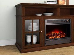 Argo Furniture Alessandra Electric Fireplace, Walnut N7